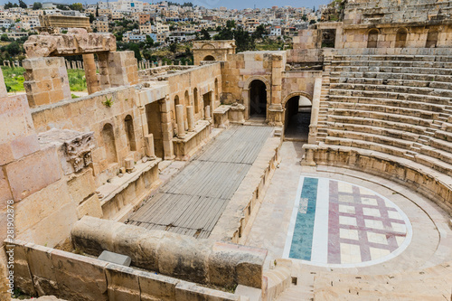 The ruins of Jerash in Jordan are the best preserved city of the early Greco-Roman era, it is the largest acropolis of East Asia.  The North Theatre