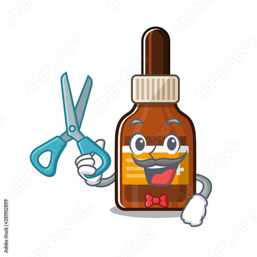 Barber iodine isolated with in the mascot