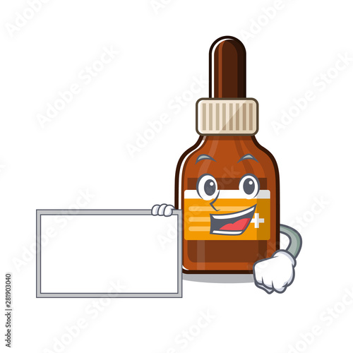 With board iodine isolated with in the mascot