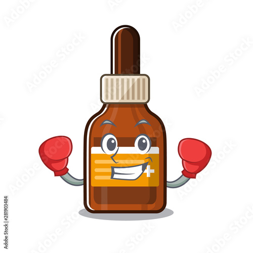 Boxing iodine isolated with in the mascot