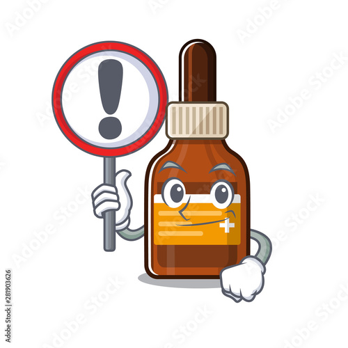 With sign iodine isolated with in the mascot