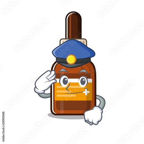 Police iodine isolated with in the mascot