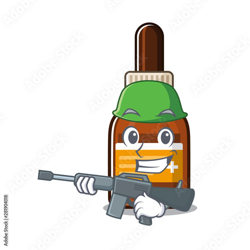 Army iodine isolated with in the mascot