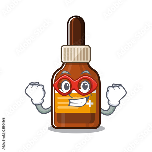 Super hero iodine with the a cartoon shape