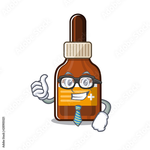 Businessman iodine with the a cartoon shape