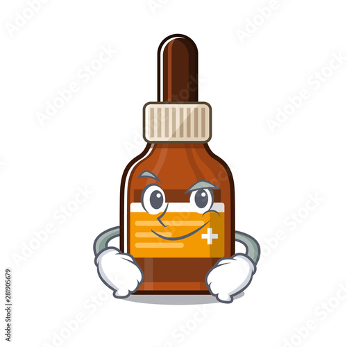 Smirking iodine with the a cartoon shape