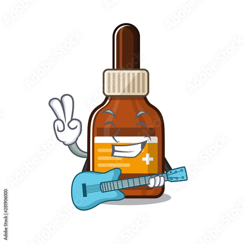 With guitar iodine in the character medicine box