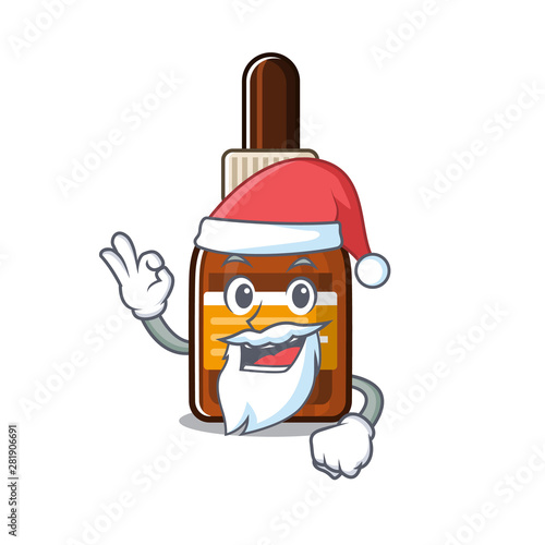 Santa iodine in the a cartoon bag
