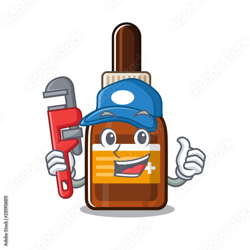 Plumber iodine in the a cartoon bag