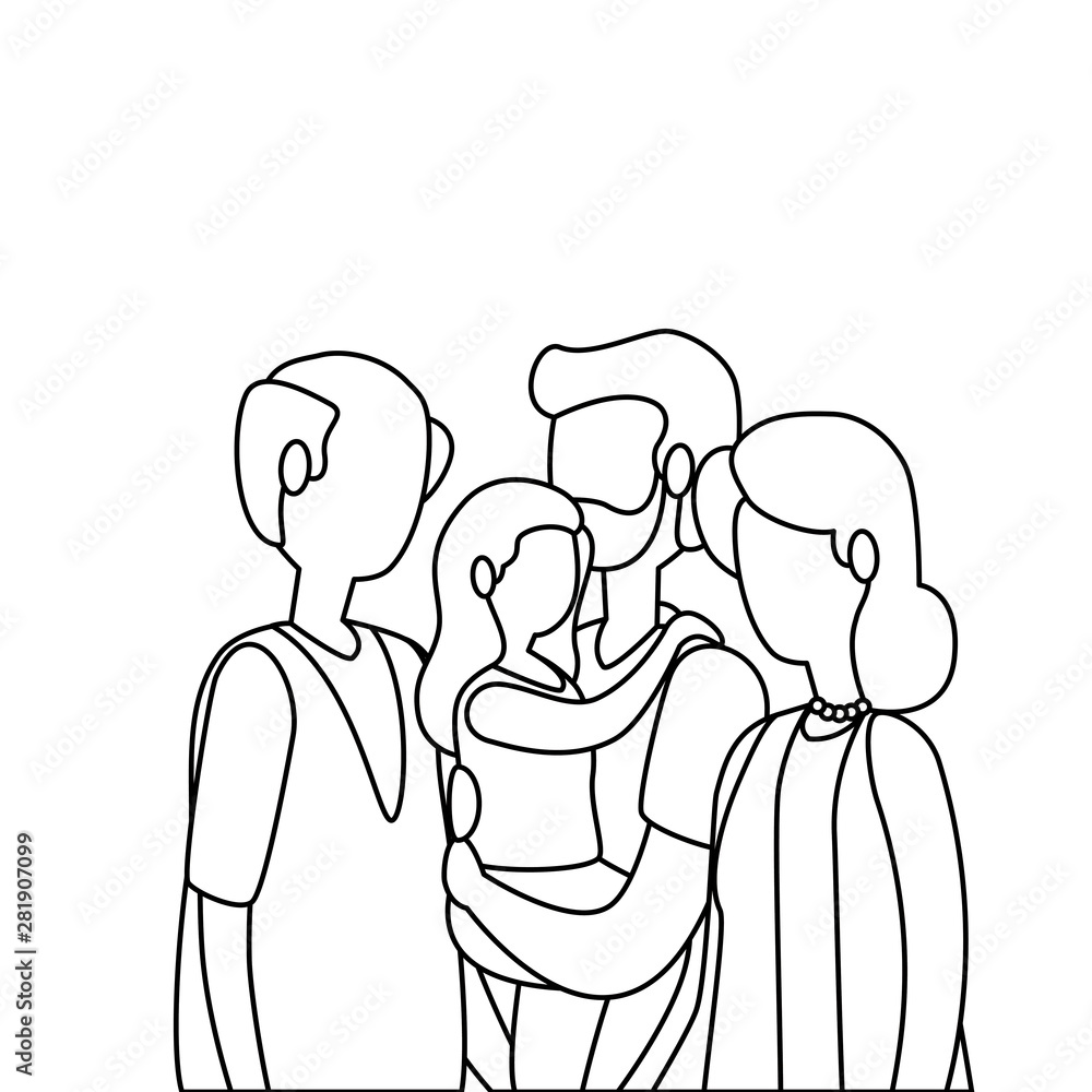 cute grandparents and family characters cute grandparents and family characters