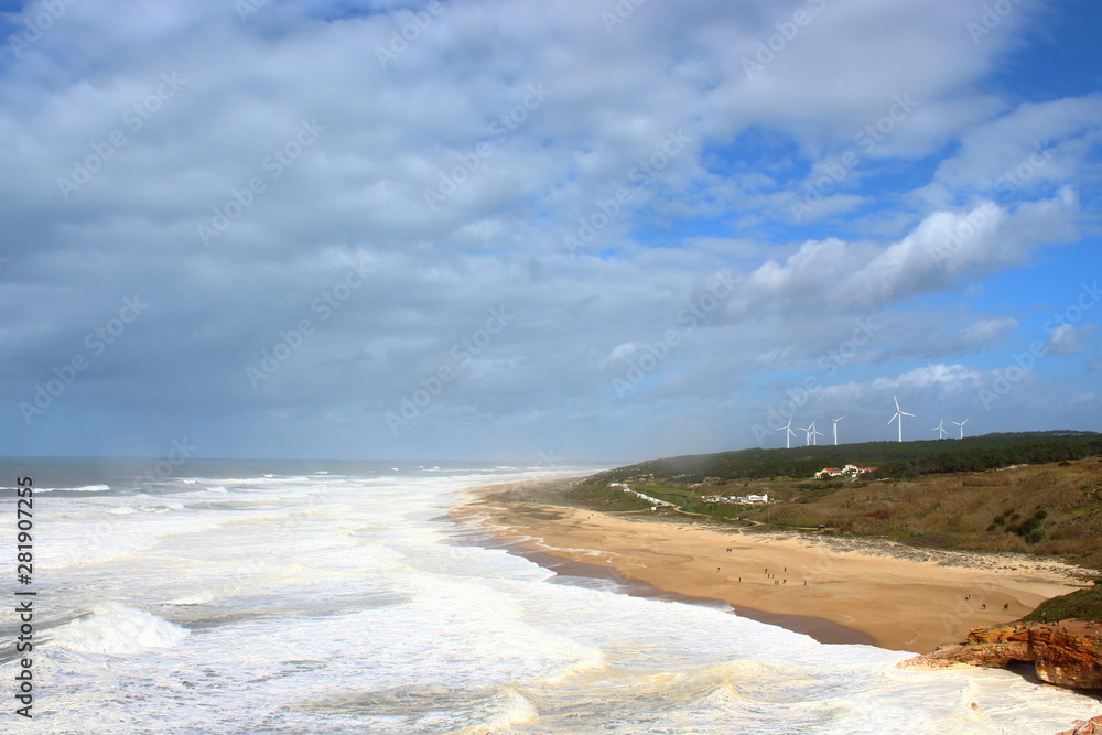 Big Wave in Nazare, Portugal