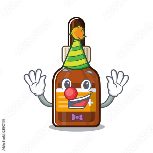 Clown iodine in the a cartoon bag