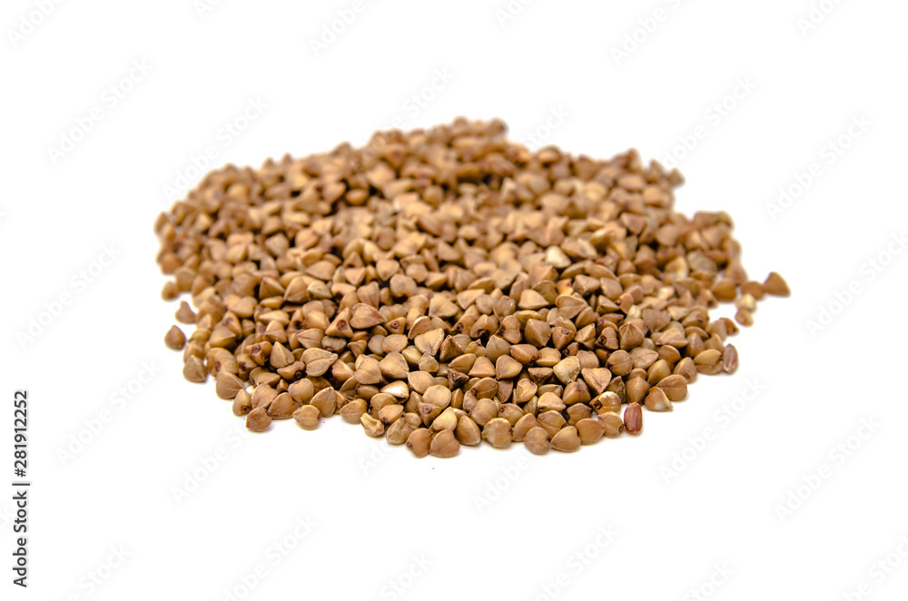 buckwheat on a white background isolated buckwheat on a white background isolated