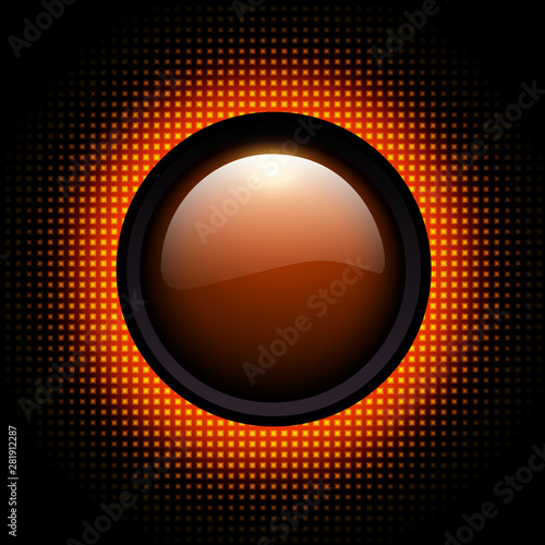 Background 3d with glowing neon circle