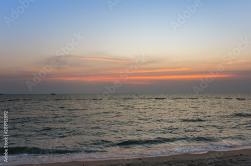 Sunset over Gulf of Thailand