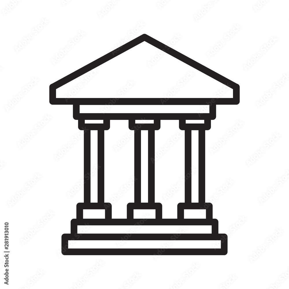 bank icon vector in simple style template bank icon vector in simple style template