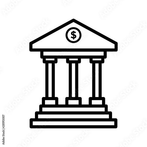 bank icon vector in simple style template © Twomine