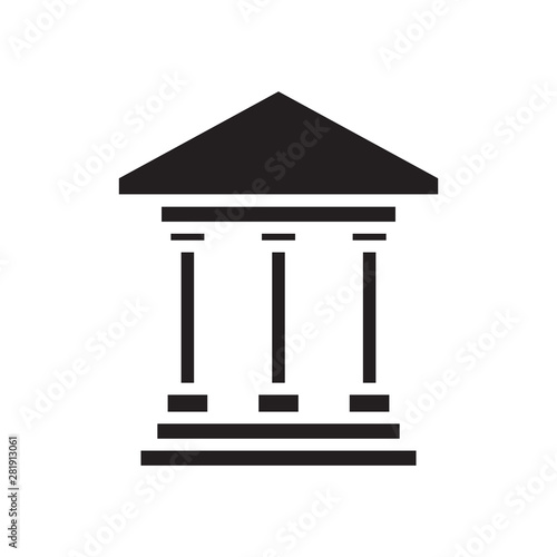 bank icon vector in simple style template © Twomine