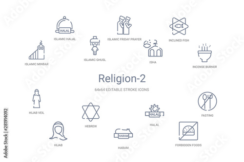 religion-2 concept 14 outline icons
