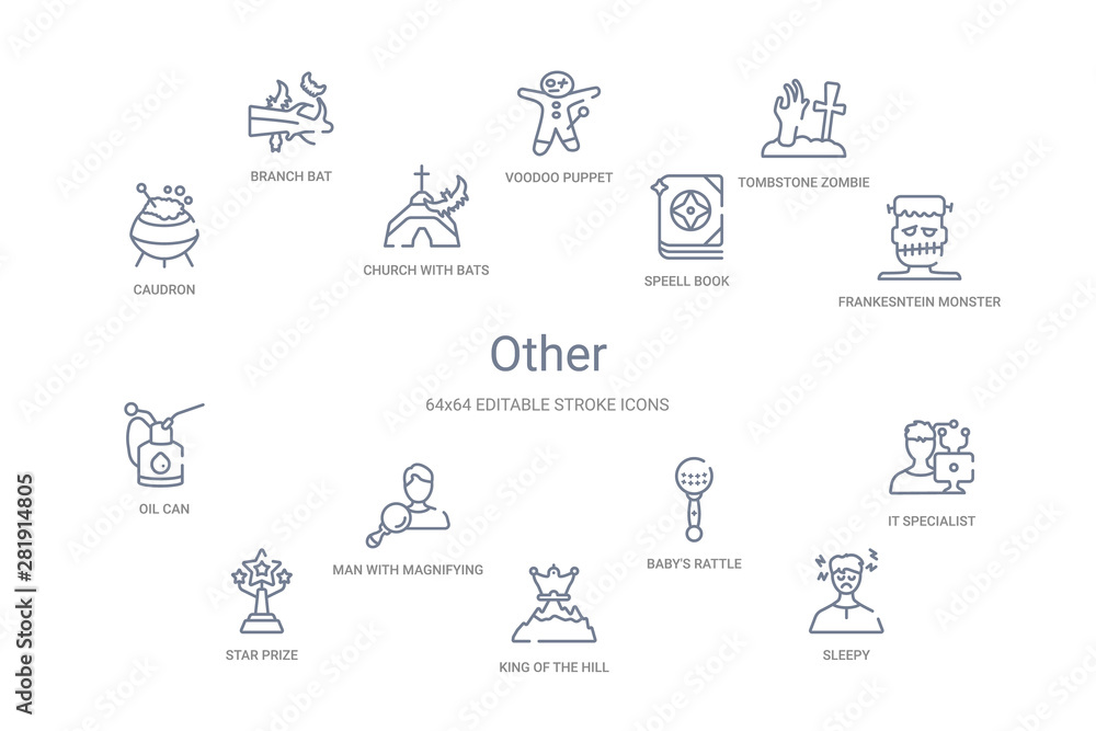 other concept 14 outline icons other concept 14 outline icons