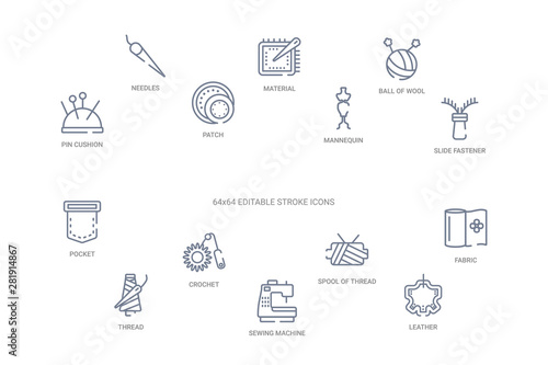 sew concept 14 outline icons