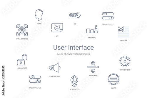 user interface concept 14 outline icons