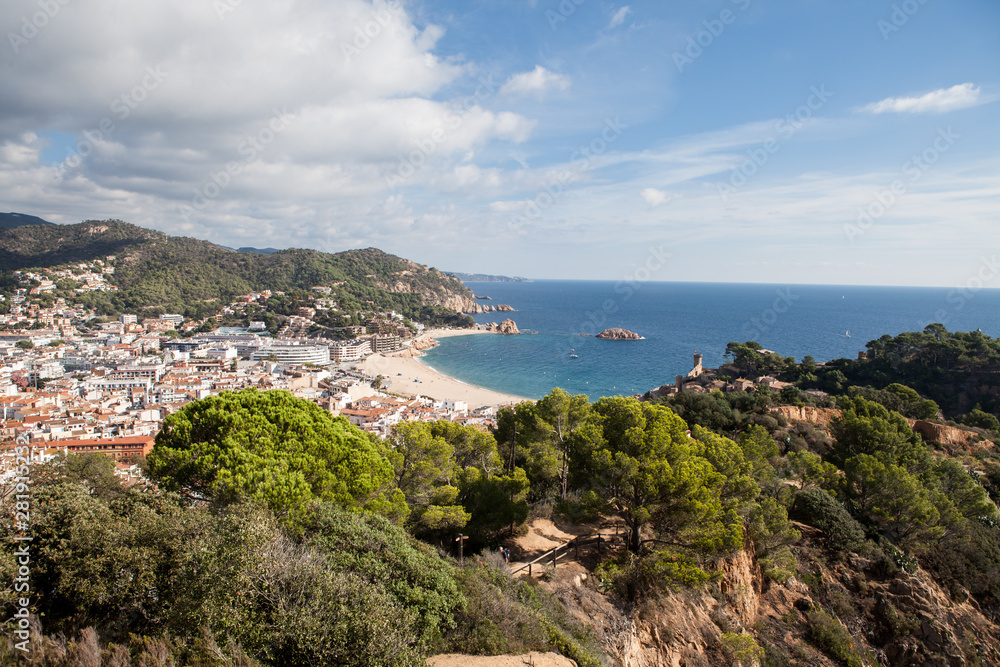 Coast of Tossa be Mar, Spain, in the Summer