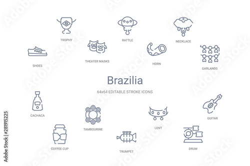 brazilia concept 14 outline icons