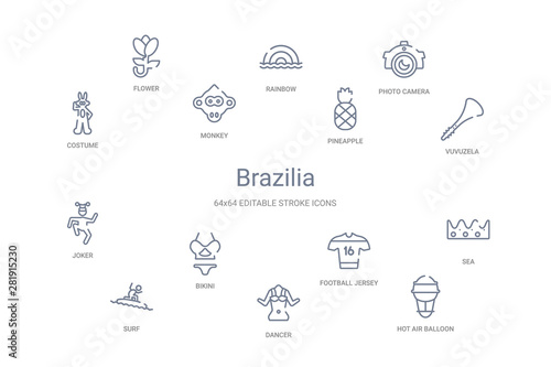 brazilia concept 14 outline icons