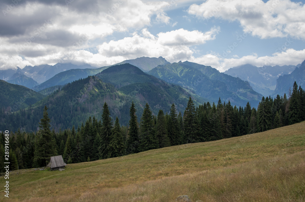 Beautiful landscape on Rusinowa Glade. Tatra mountains.