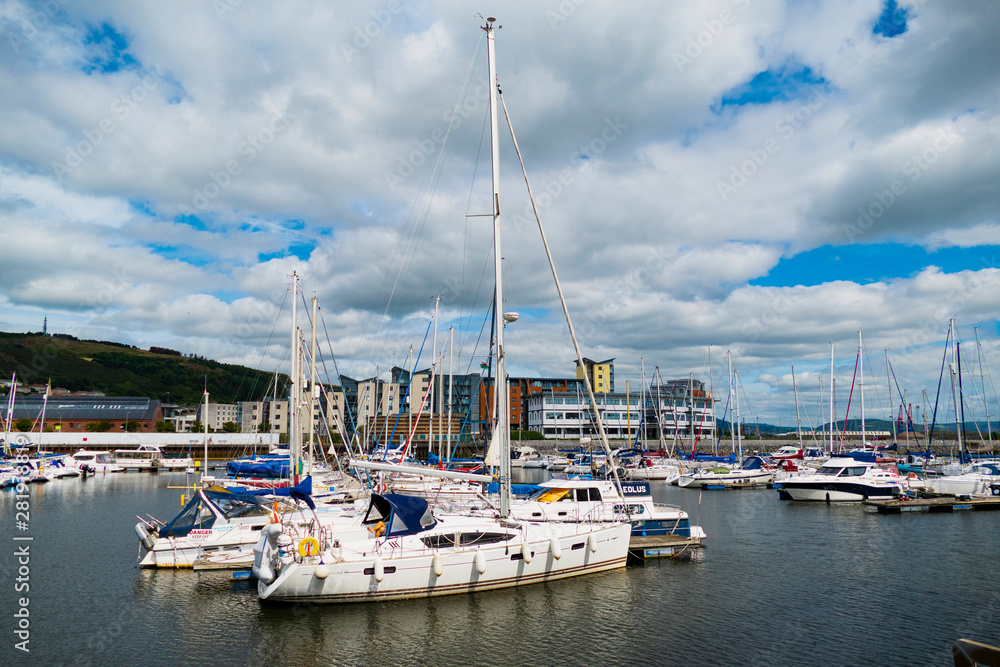 Swansea Docks. Glamorgan Wales UK.