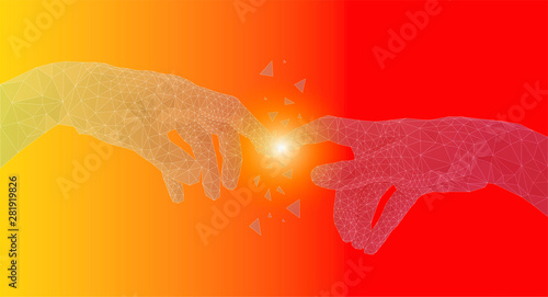 mani, contatto, connessioni, internet,	