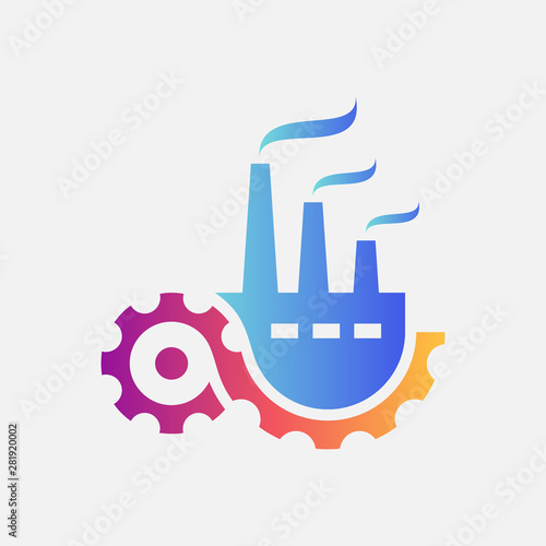 gear with factory logo design for industy