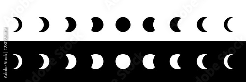 The phases of the moon illustration vector
