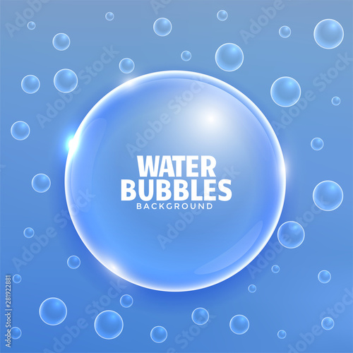 elegant blue shiny bubbles background