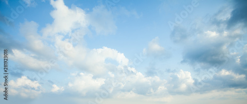 Fototapeta Naklejka Na Ścianę i Meble -  Blue sky clouds background. Beautiful landscape with clouds on sky