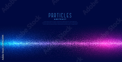 glowing particles in linear light technology background