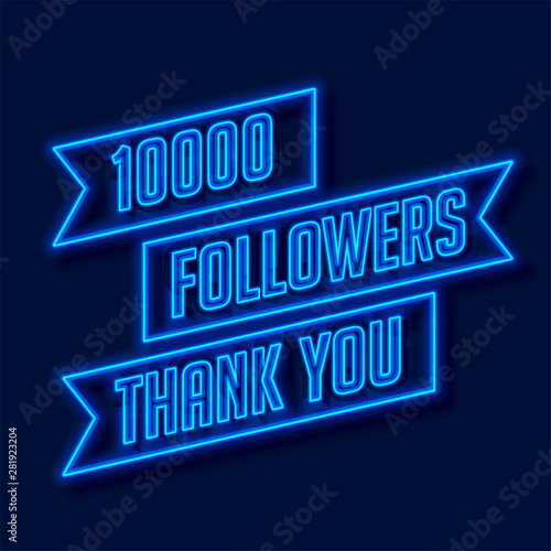 1000 followers network thank you poster