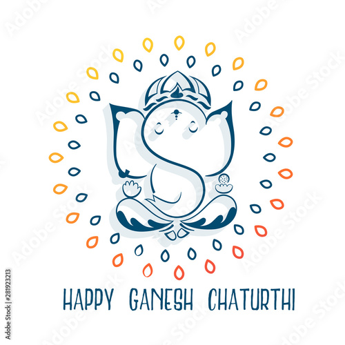 happy ganesh chaturthi festival greeting background