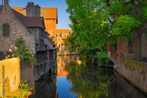 Beautiful city Bruges (Brugge) old town in Belgium, Europe