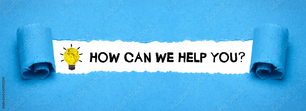 How can we help you? - obrazy, fototapety, plakaty 