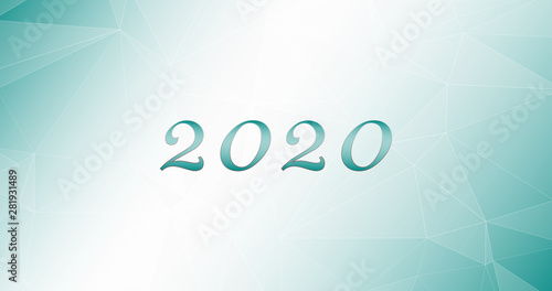 Greeting card 2020 new year conception