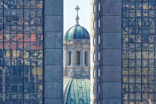 Dome of St. Zita Churc, in Genoa, Liguria, Italy photo