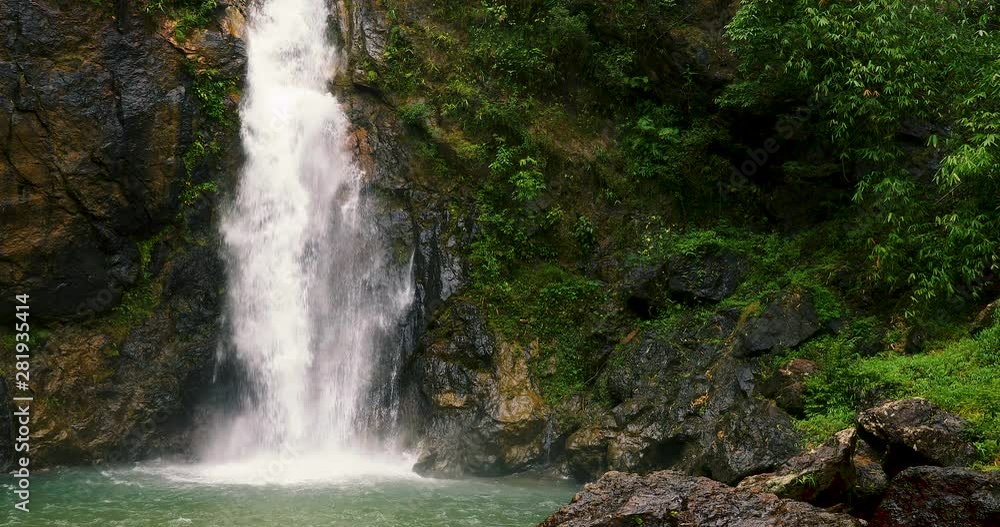 Beautiful waterfall in Mountains National Park 4k Beautiful waterfall in Mountains National Park 4k
