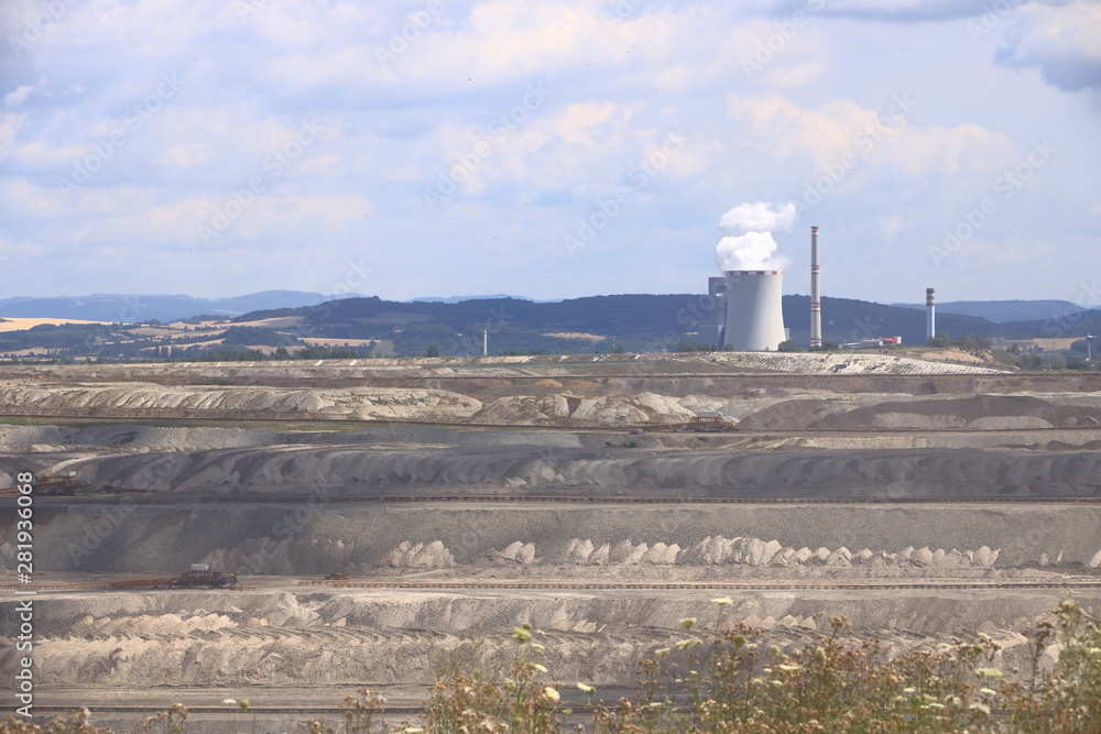 Obraz premium Brown coal mine near ledvice/bilina in Czech republic