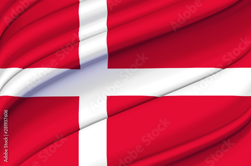 Free Download Denmark waving flag illustration. - GFXLoad