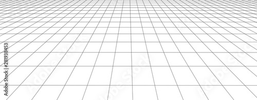Perspective grid background. Abstract vector wireframe landscape. Abstract mesh background. Vector illustration.