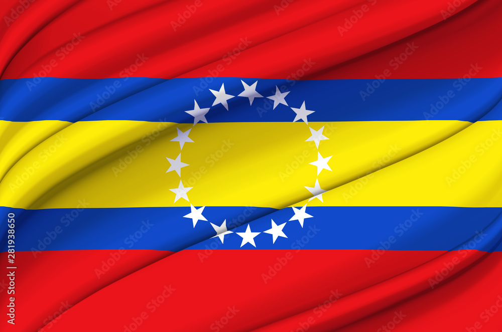Naklejka premium Loja waving flag illustration.