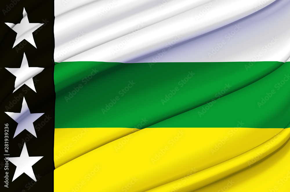 Obraz premium Orellana waving flag illustration.