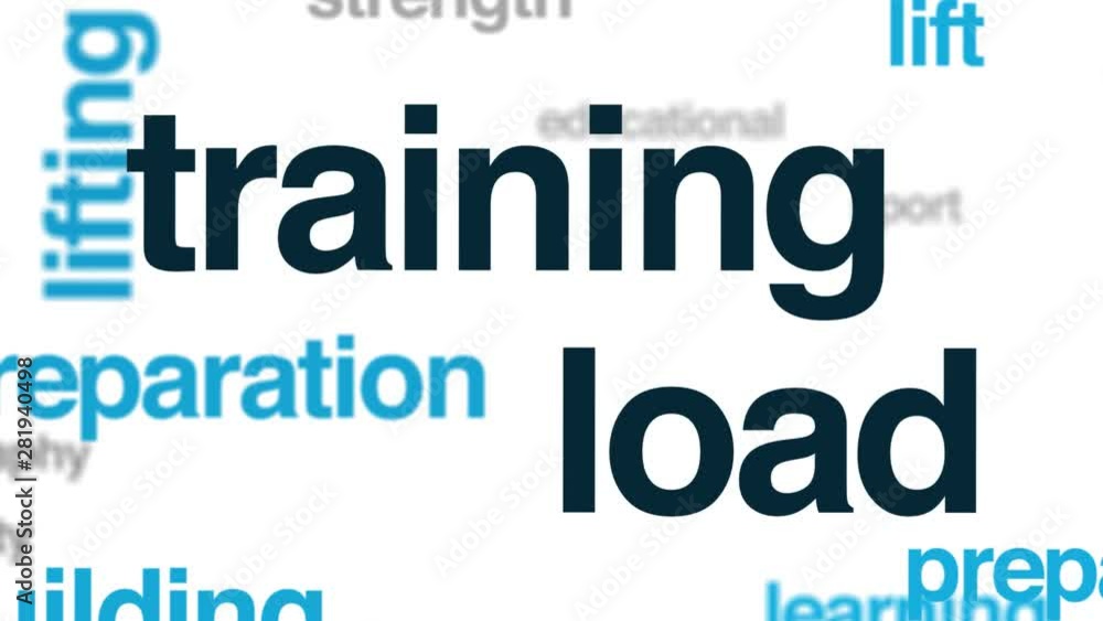 Training load animated word cloud. Kinetic typography. Training load animated word cloud. Kinetic typography.